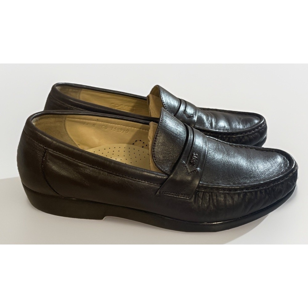 SAS Ace Brown Leather Hand Sewn Slip On Loafers Men's‎ Size 11 N